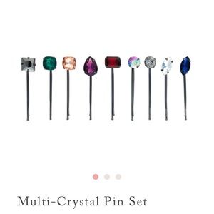 C+I Multi Colored Crystal Pin Set
